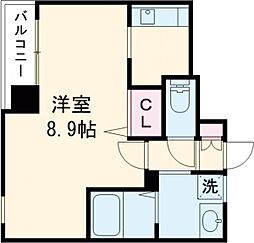 ＮｉｃｅマンションＩＭ九品寺 1階1Kの間取り