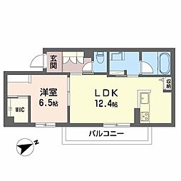 Ａｄｏｎｉｓ長束 202 2階1LDKの間取り