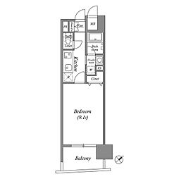 千種アヴァンギャルドプレイス 9階1Kの間取り