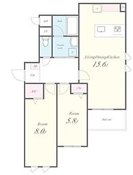 間取図画像 2LDK