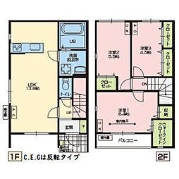 Sud Regione台町 1階3LDKの間取り