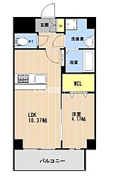 ＬＩＢＴＨ前島III 3階1LDKの間取り