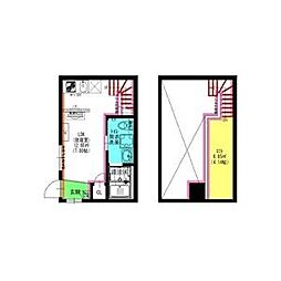 Velo JIYUGAOKA(ヴェロジユウガオカ) 2階ワンルームの間取り