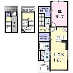 ソルヴィア 3階1LDKの間取り