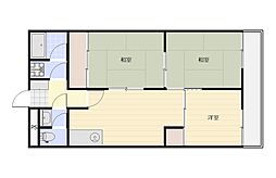 東讃ハイツ 2階3DKの間取り