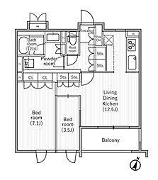 nido SAKURAGAOKA 310 3階2LDKの間取り