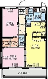 （仮称）都城年見町Hマンション 405 4階2LDKの間取り