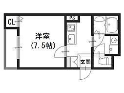 Ｇｅｎｉｕｓ.Ｓ 3階1Kの間取り