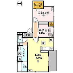 間取図画像 2LDK