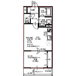 アート香里園 1LDKの間取図画像