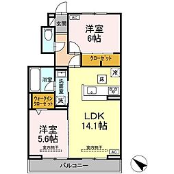 間取図画像 2LDK