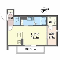 JR紀勢本線 和歌山市駅 徒歩7分の賃貸マンション 2階1LDKの間取り