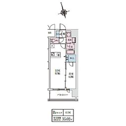 JR東海道・山陽本線 東淀川駅 徒歩4分の賃貸マンション 12階1LDKの間取り