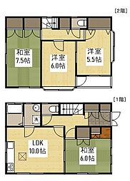 大下戸建 1階4LDKの間取り