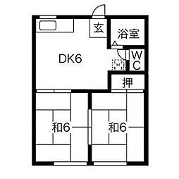 間取図画像 2DK