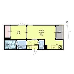 Regalest 鹿野 1階1LDKの間取り