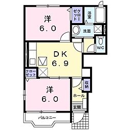 間取図画像 2DK