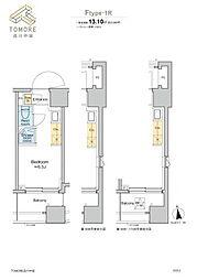 TOMORE品川中延 5階ワンルームの間取り