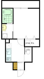 レユシール温品 1階1LDKの間取り