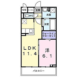 喜鈴 3階1LDKの間取り