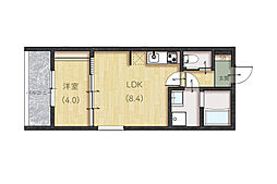 plano南蔵王 3階1LDKの間取り