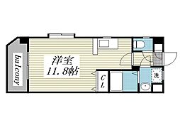 仙台市営南北線 泉中央駅 徒歩9分の賃貸マンション 2階ワンルームの間取り