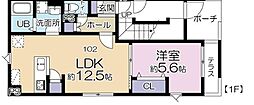 シーレクラメイションII 1階1LDKの間取り