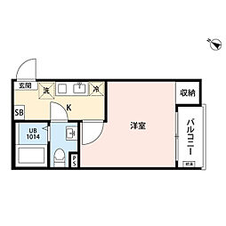 東武東上線 鶴ヶ島駅 徒歩7分の賃貸アパート 3階1Kの間取り