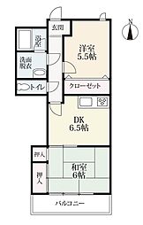 FLEX佐賀駅前 2DKの間取図画像