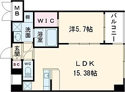 Osaka Metro中央線 長田駅 徒歩5分の賃貸マンション 9階1LDKの間取り