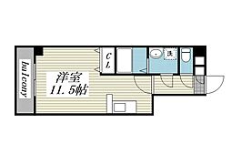 仙台市営南北線 泉中央駅 徒歩9分の賃貸マンション 4階ワンルームの間取り