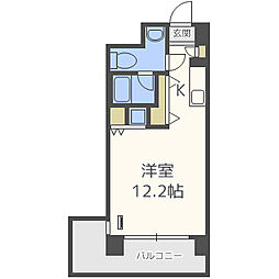 神鉄有馬線 湊川駅 徒歩7分の賃貸マンション 4階ワンルームの間取り