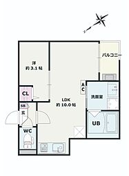 Jack mizohataI 1階1LDKの間取り