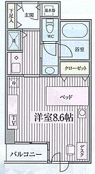 コンフォート荻窪 5階1Kの間取り