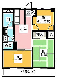 ハイシティ本郷台 3DKの間取図画像