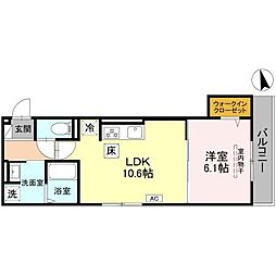間取図画像 1LDK