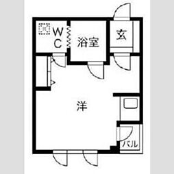 ID.1953/a 4階ワンルームの間取り