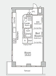 PATH駒込 107 1階ワンルームの間取り