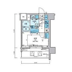 リヴシティ横濱新川町弐番館 1Kの間取図画像