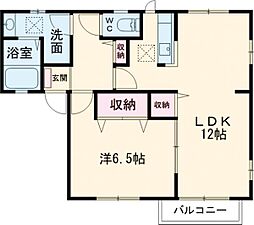 メゾン・セードル 1階1LDKの間取り
