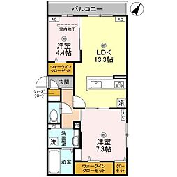 間取図画像 2LDK