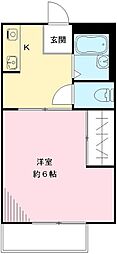ハイツサンライフ　Ａ 1階1Kの間取り