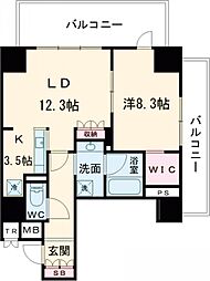 ザ・ハウス豊橋ＷＥＳＴ 11階1LDKの間取り