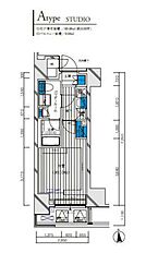 メインステージ八王子TokyoWest 5階1Kの間取り