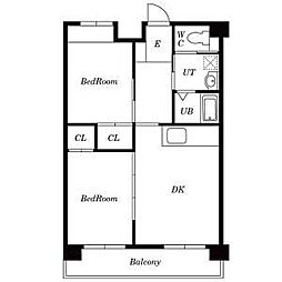 メゾンやわらぎ 4階2LDKの間取り