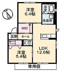 シェソアB 2LDKの間取図画像
