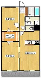 クロノス31田井島 2LDKの間取図画像