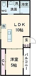 間取図画像 1LDK