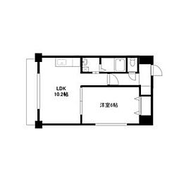 Courtyard 901 9階1LDKの間取り