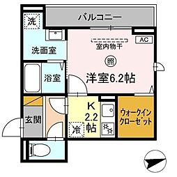 (仮称)D-ROOM文京2丁目 301 3階1Kの間取り